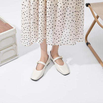 Square Toe Black Ballet Flats for Women – Chic & Comfortable Everyday Style