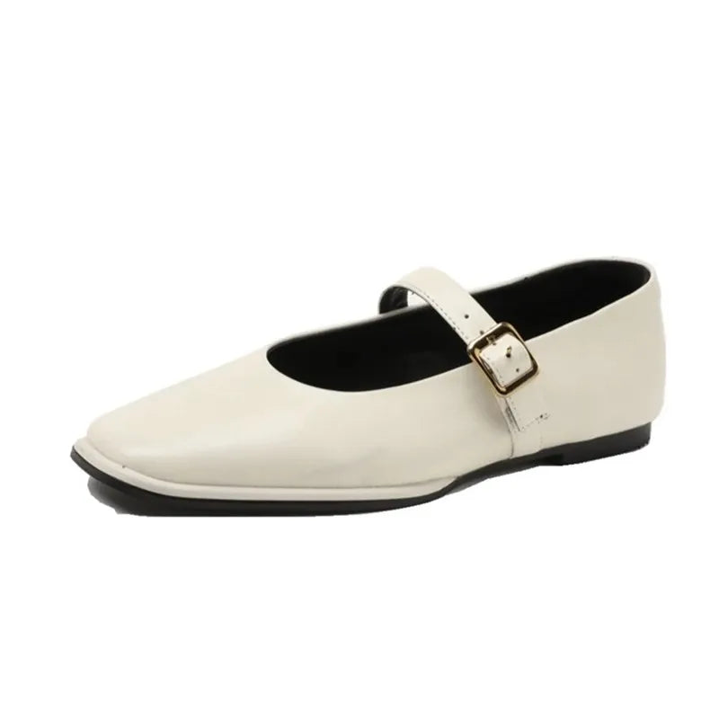 Square Toe Black Ballet Flats for Women – Chic & Comfortable Everyday Style