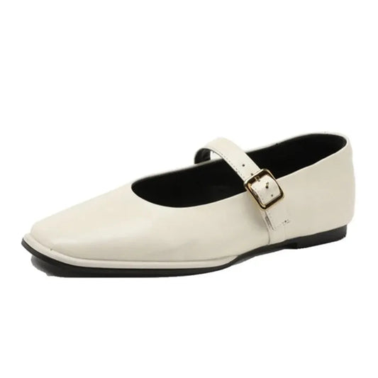 Square Toe Black Ballet Flats for Women – Chic & Comfortable Everyday Style