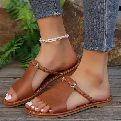 Square Toe Flat Sandals for Women – Stylish & Comfortable Summer Footwear