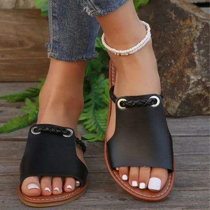 Square Toe Flat Sandals for Women – Stylish & Comfortable Summer Footwear