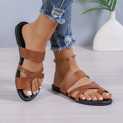 Square Toe Flat Sandals for Women – Stylish & Comfortable Summer Footwear
