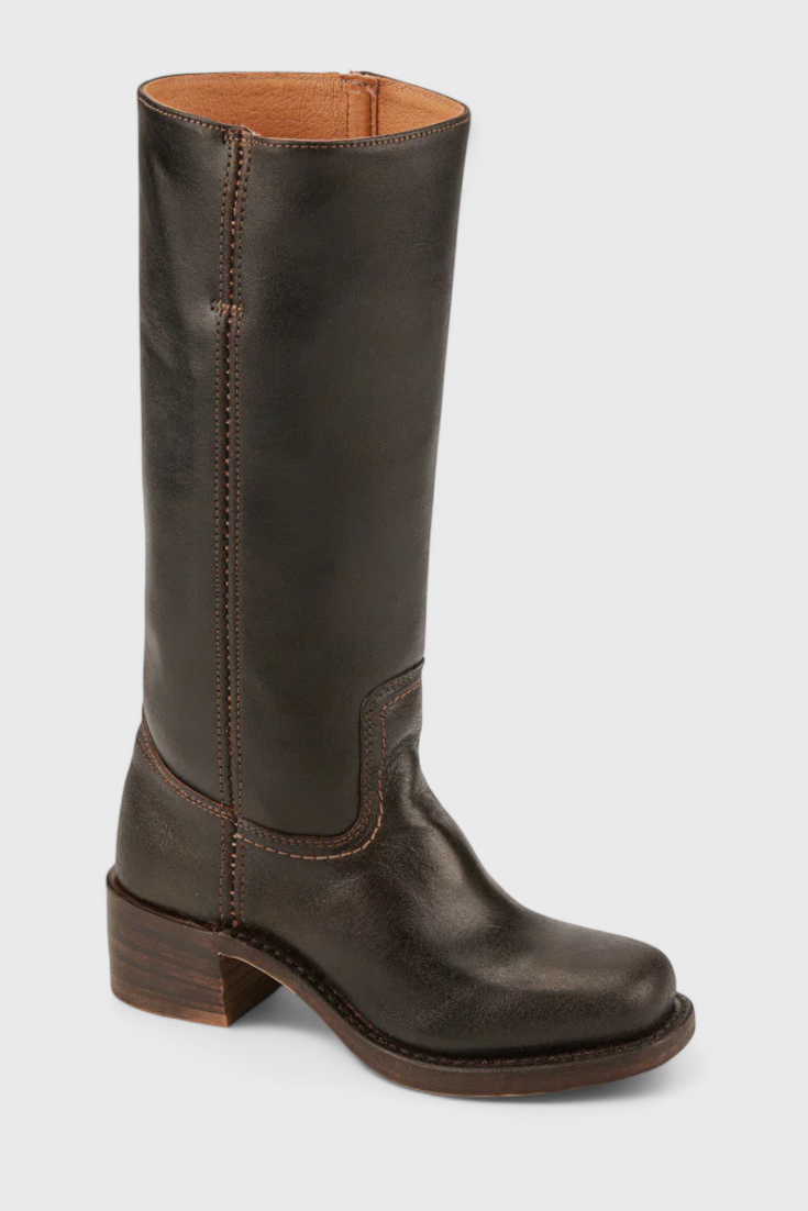 Ella | Women’s Leather Knee-High Boots with Heels Caliboot