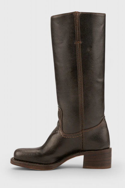 Ella | Women’s Leather Knee-High Boots with Heels Caliboot