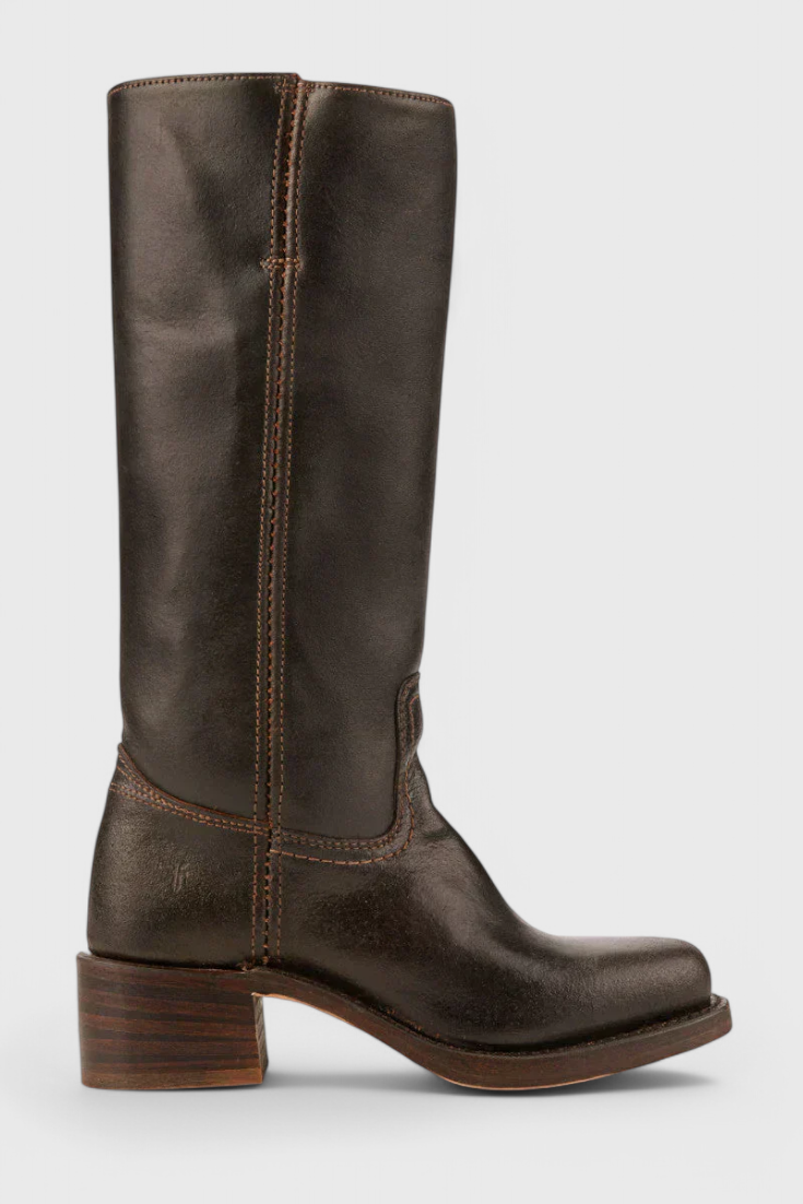 Ella | Women’s Leather Knee-High Boots with Heels Caliboot