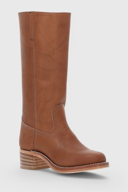 Ella | Women’s Leather Knee-High Boots with Heels Caliboot