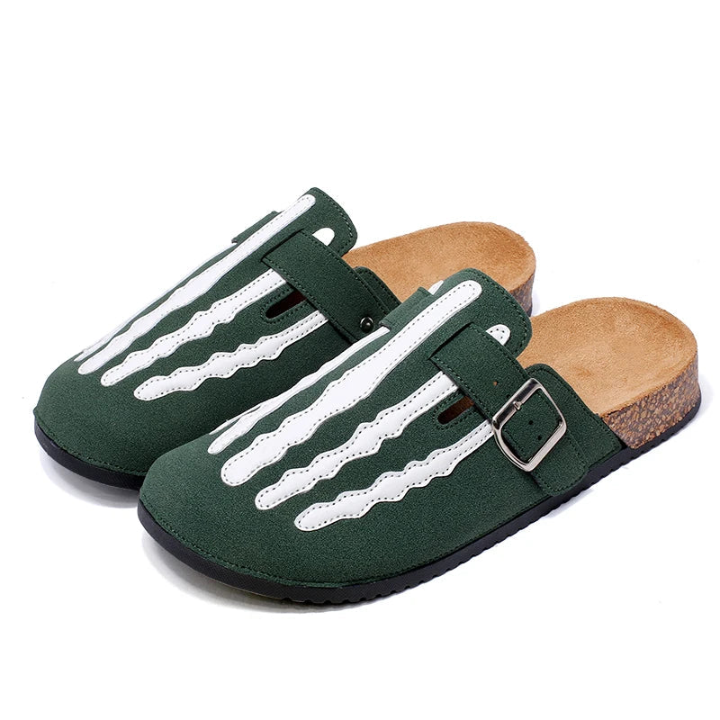 Striped Cork Clogs for Men – Stylish & Comfortable Footwear