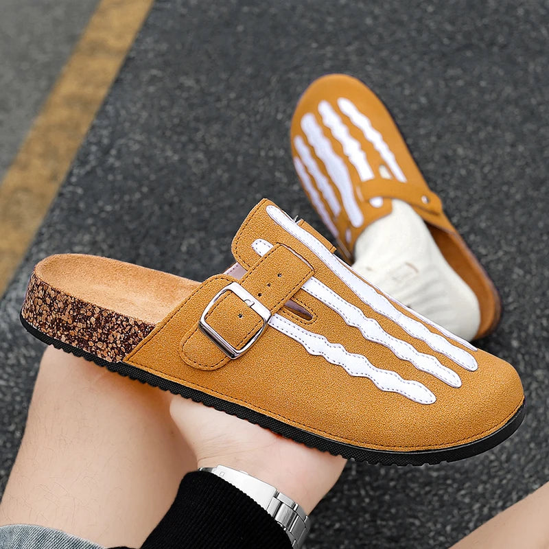 Striped Cork Clogs for Men – Stylish & Comfortable Footwear