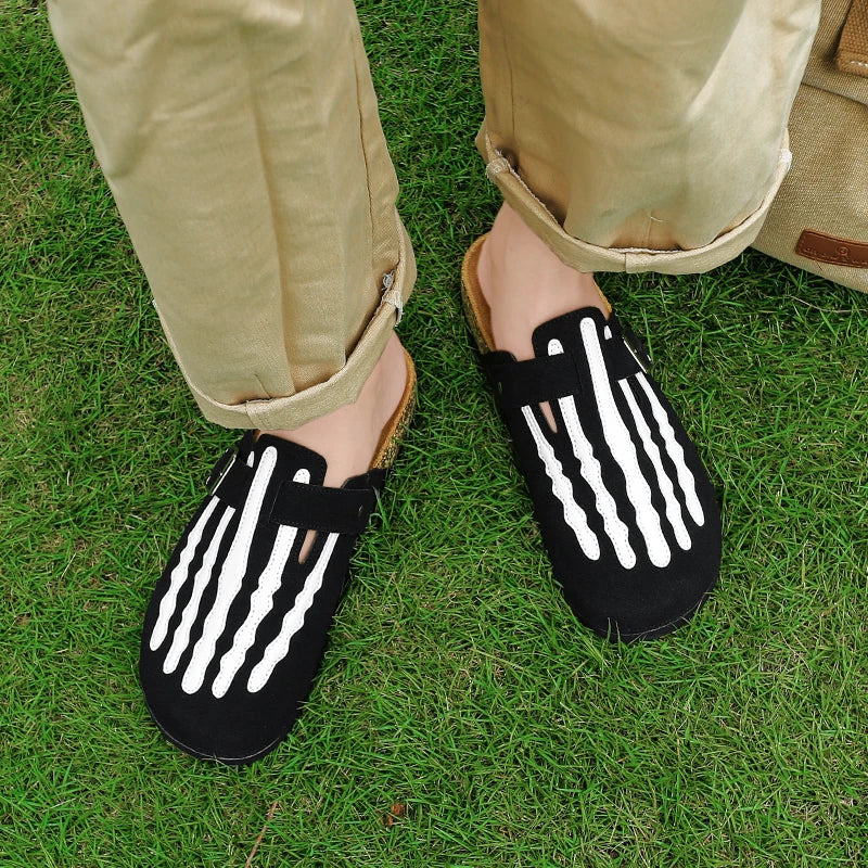 Striped Cork Clogs for Men – Stylish & Comfortable Footwear