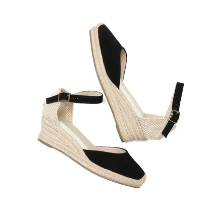 Stylish Wedge Sandals for Women – Comfortable & Versatile Black Wedges