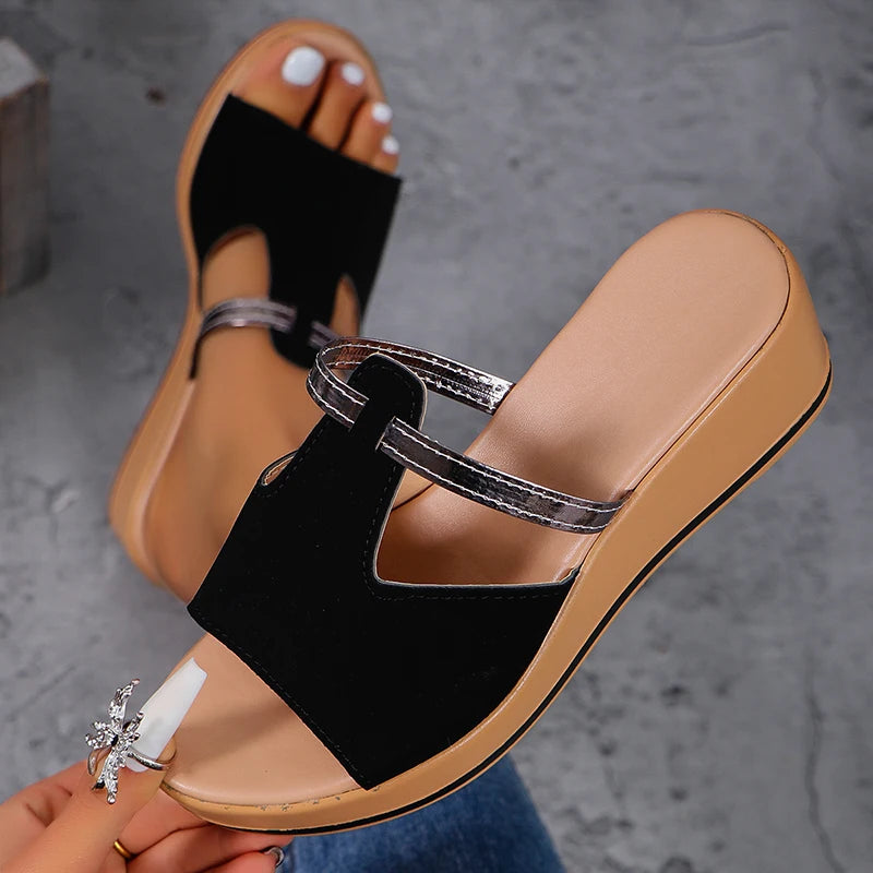 Suede Wedge Sandals for Women – Stylish & Comfortable