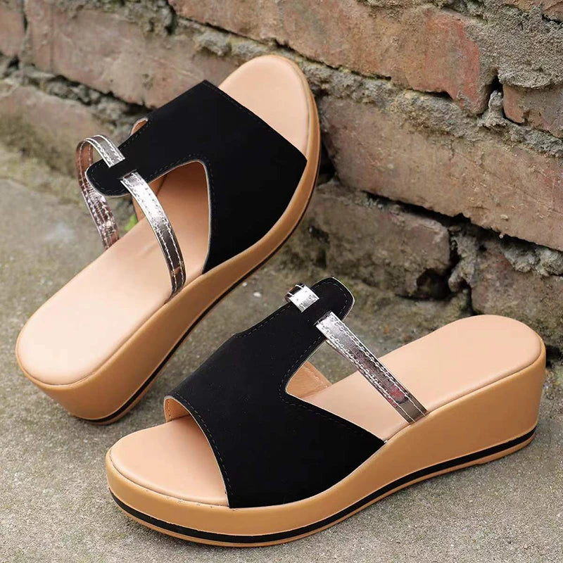 Suede Wedge Sandals for Women – Stylish & Comfortable