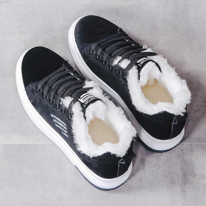 Suede Lace-Up Sneakers for Women – Cozy & Stylish Comfort