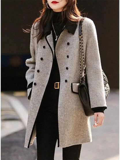 Tailored Grey Winter Coat for Women – Elegant & Versatile-Caliboot