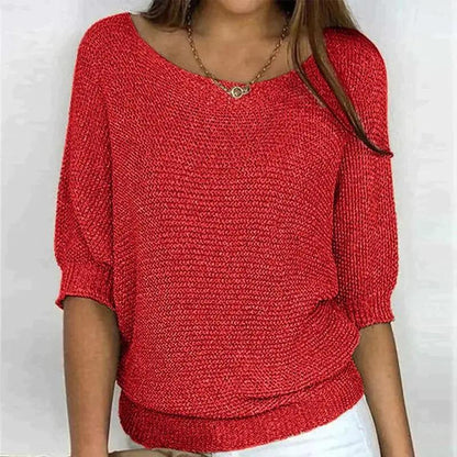 Textured Knit Pullover Sweater for Women – Cozy & Effortlessly Stylish-Caliboot