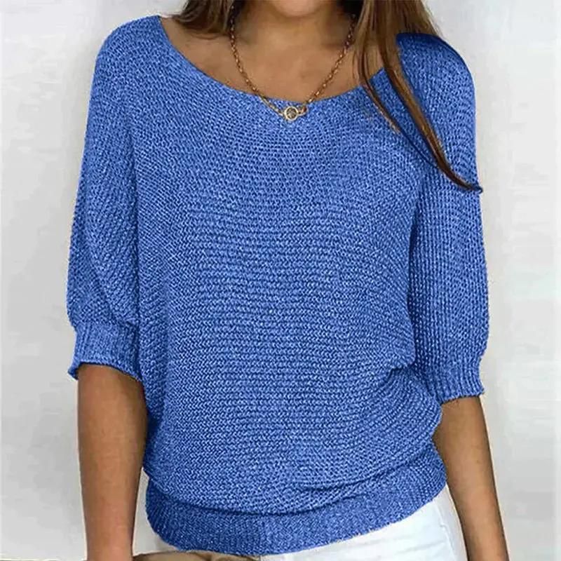 Textured Knit Pullover Sweater for Women – Cozy & Effortlessly Stylish-Caliboot