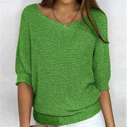 Textured Knit Pullover Sweater for Women – Cozy & Effortlessly Stylish-Caliboot