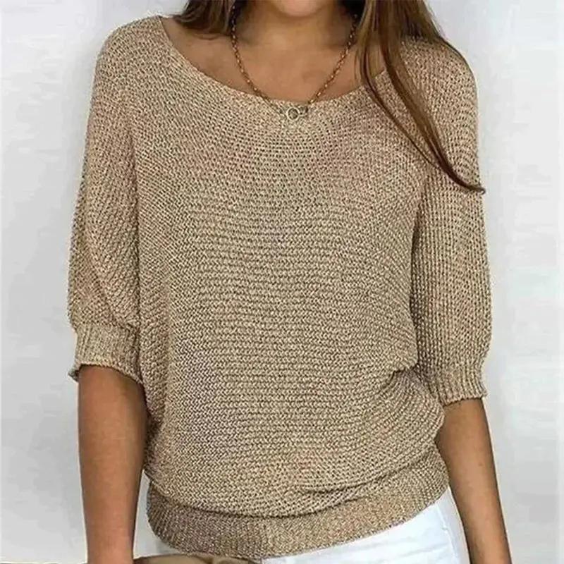 Textured Knit Pullover Sweater for Women – Cozy & Effortlessly Stylish-Caliboot
