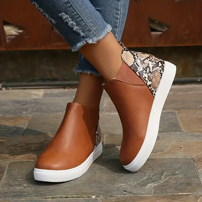Textured Slip-On Ankle Boots for Women – Chic & Comfortable