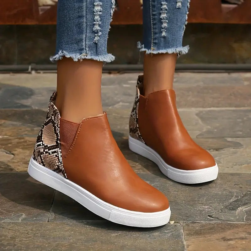 Textured Slip-On Ankle Boots for Women – Chic & Comfortable