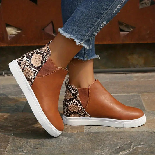 Textured Slip-On Ankle Boots for Women – Chic & Comfortable
