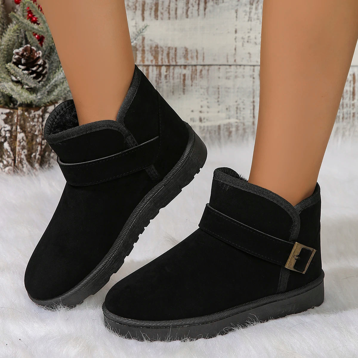 Textured Winter Snow Boots for Women – Warm & Comfortable