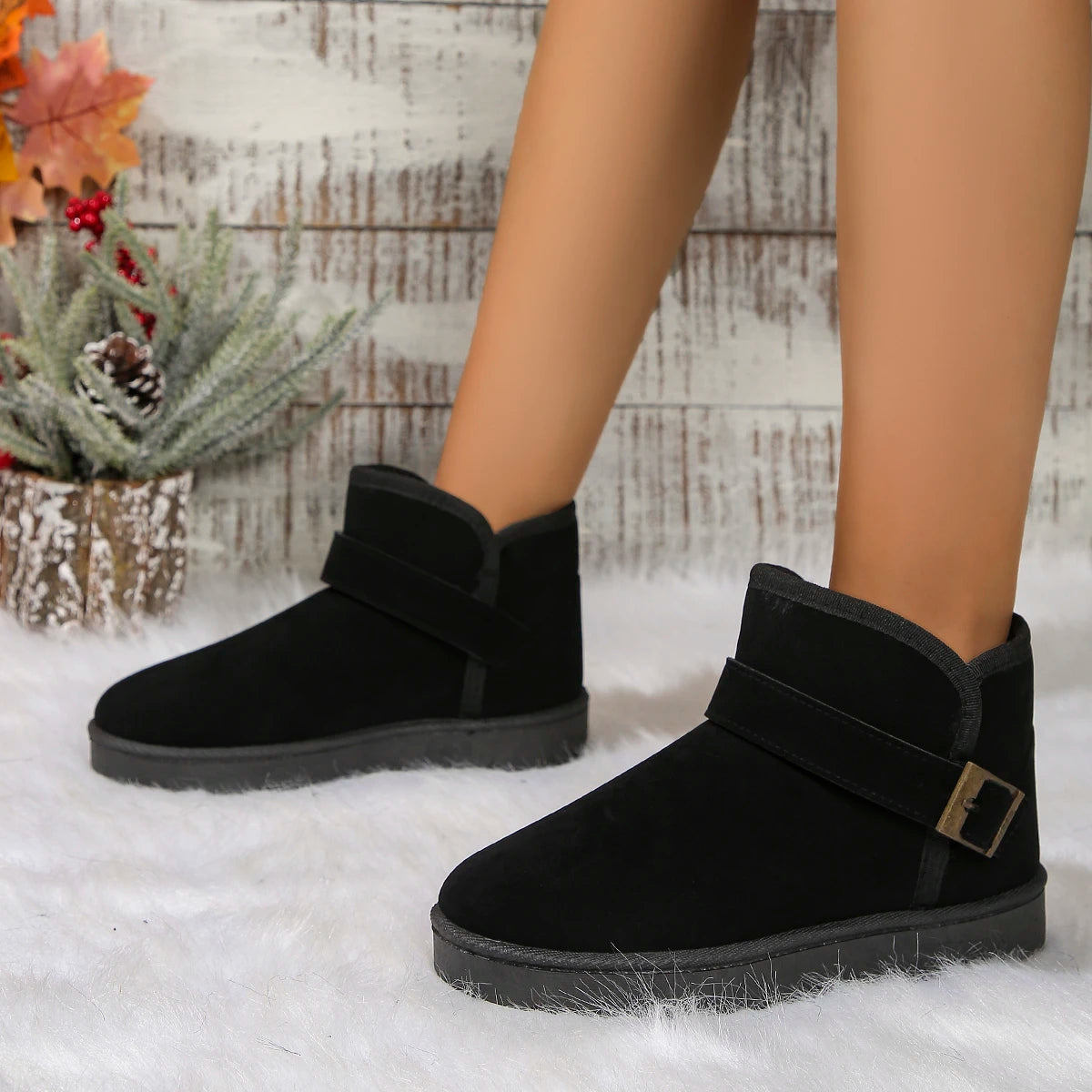 Textured Winter Snow Boots for Women – Warm & Comfortable