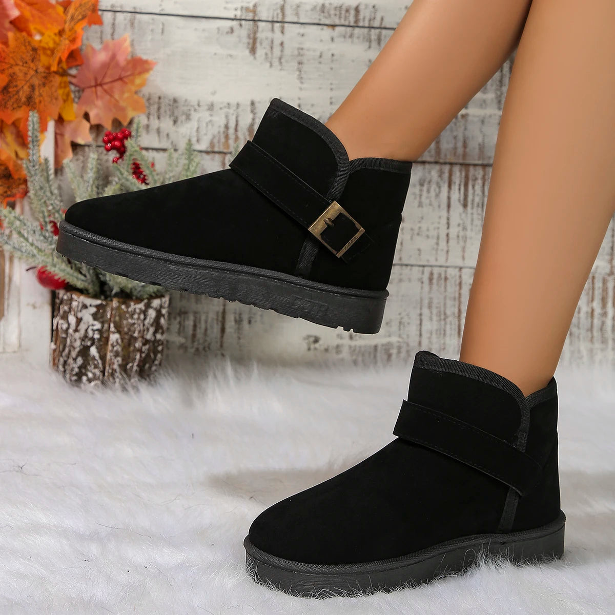 Textured Winter Snow Boots for Women – Warm & Comfortable
