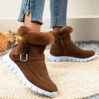 Thick Mid-Tube Boots for Women – Cozy & Stylish Velvet Design