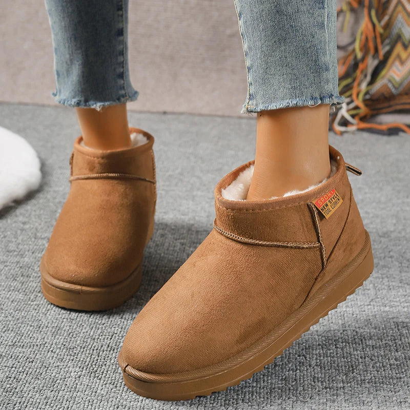 Thick Plush Snow Boots for Women – Cozy & Stylish Winter Footwear