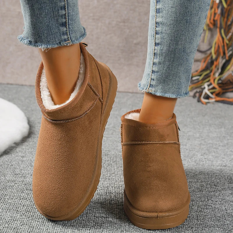 Thick Plush Snow Boots for Women – Cozy & Stylish Winter Footwear