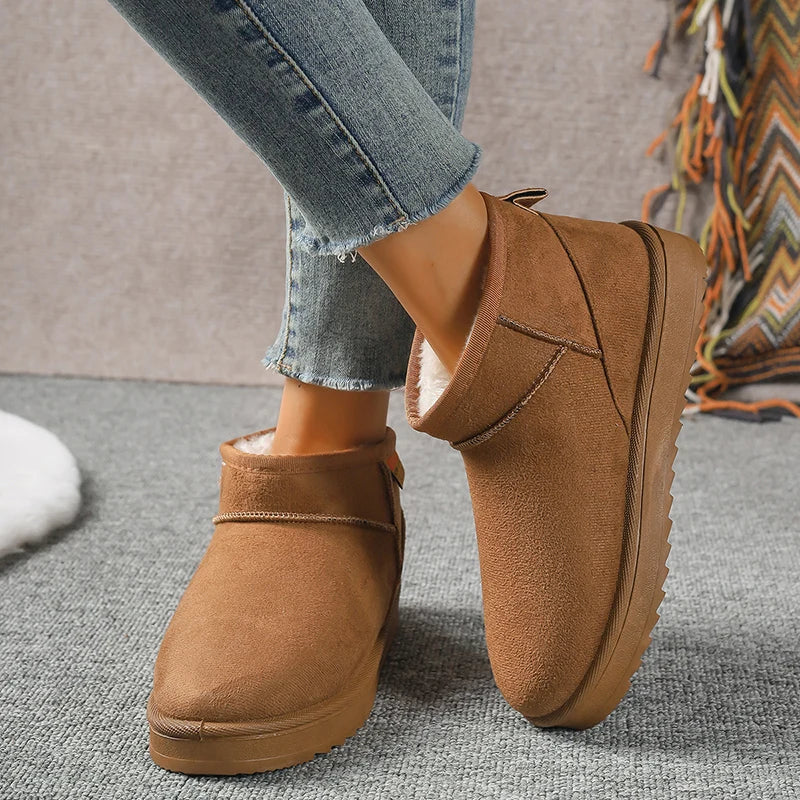 Thick Plush Snow Boots for Women – Cozy & Stylish Winter Footwear
