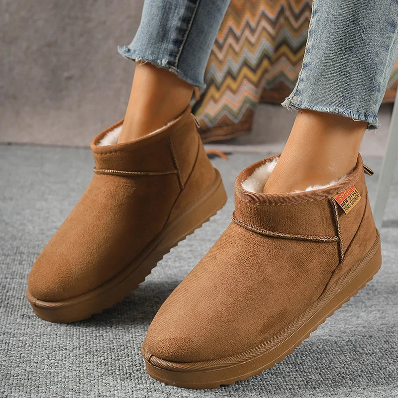 Thick Plush Snow Boots for Women – Cozy & Stylish Winter Footwear