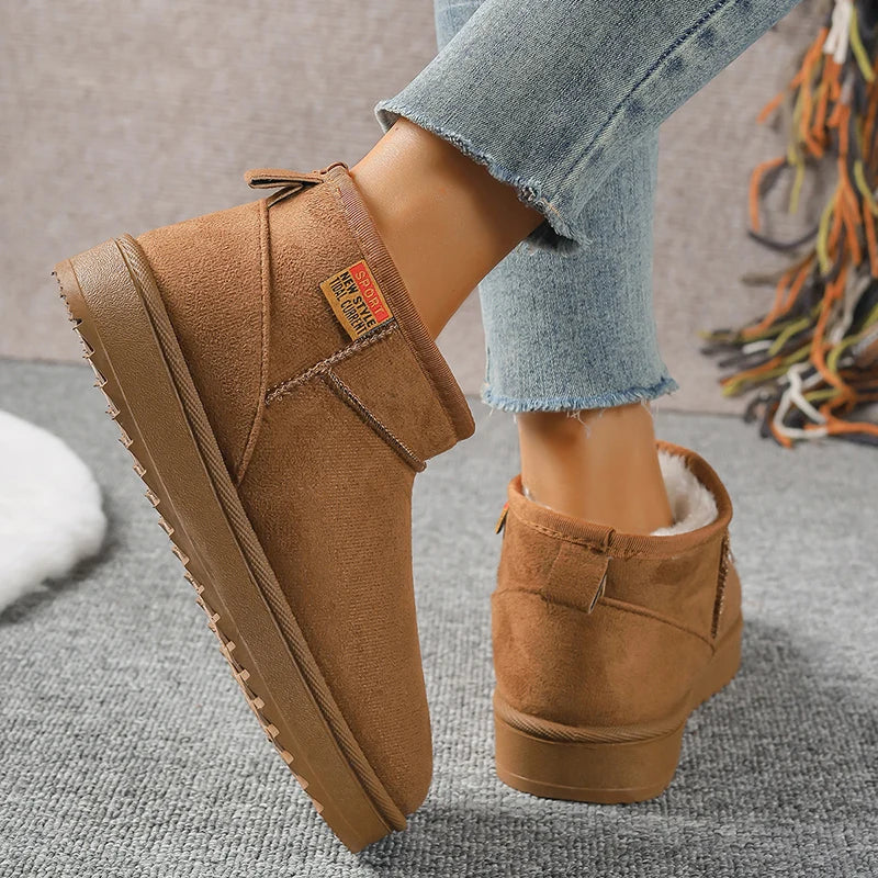 Thick Plush Snow Boots for Women – Cozy & Stylish Winter Footwear