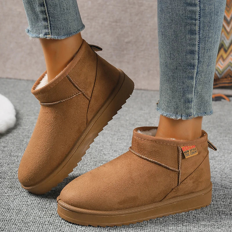 Thick Plush Snow Boots for Women – Cozy & Stylish Winter Footwear