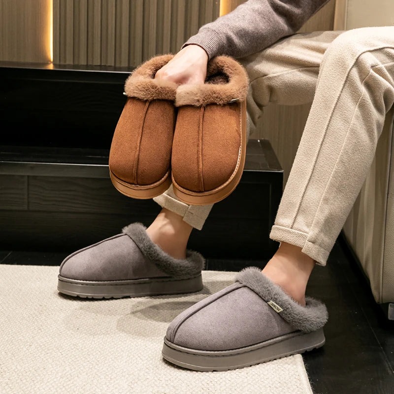 Thick Sole Slippers for Men – Cozy & Anti-Slip Comfort