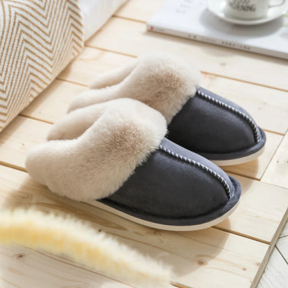 Thick Sole Velvet Slippers for Men and Women – Cozy & Non-Slip Comfort