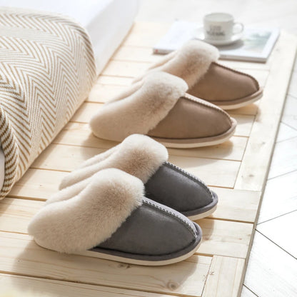 Thick Sole Velvet Slippers for Men and Women – Cozy & Non-Slip Comfort