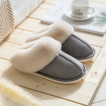 Thick Sole Velvet Slippers for Men and Women – Cozy & Non-Slip Comfort