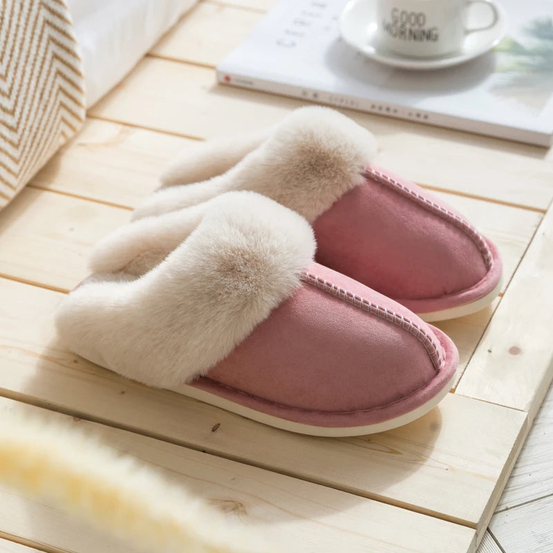 Thick Sole Velvet Slippers for Men and Women – Cozy & Non-Slip Comfort