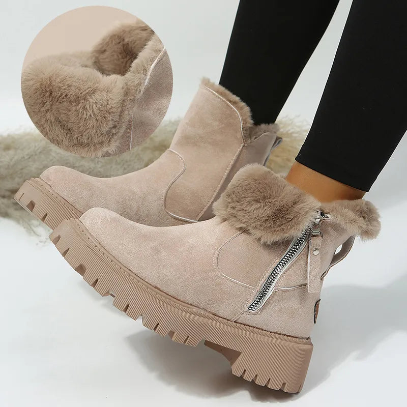 Thickened Cotton Winter Boots for Women – Cozy & Stylish Warmth