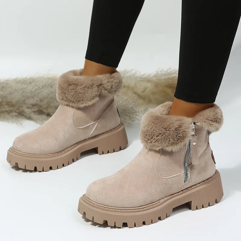 Thickened Cotton Winter Boots for Women – Cozy & Stylish Warmth