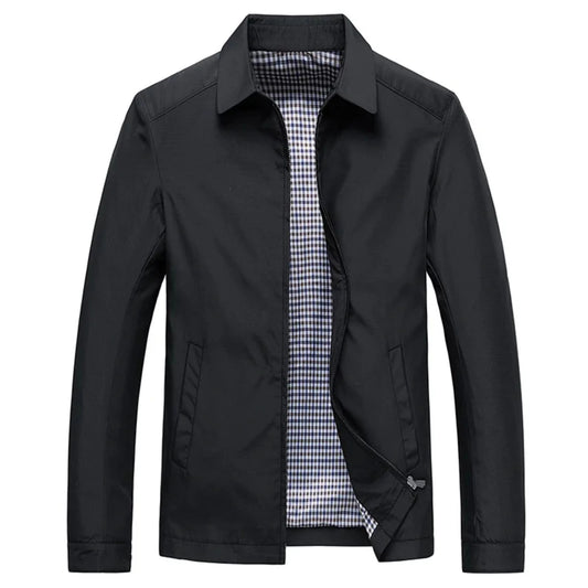 Trench Classique Homme – Imperméable Noir– Élégant et Confortable