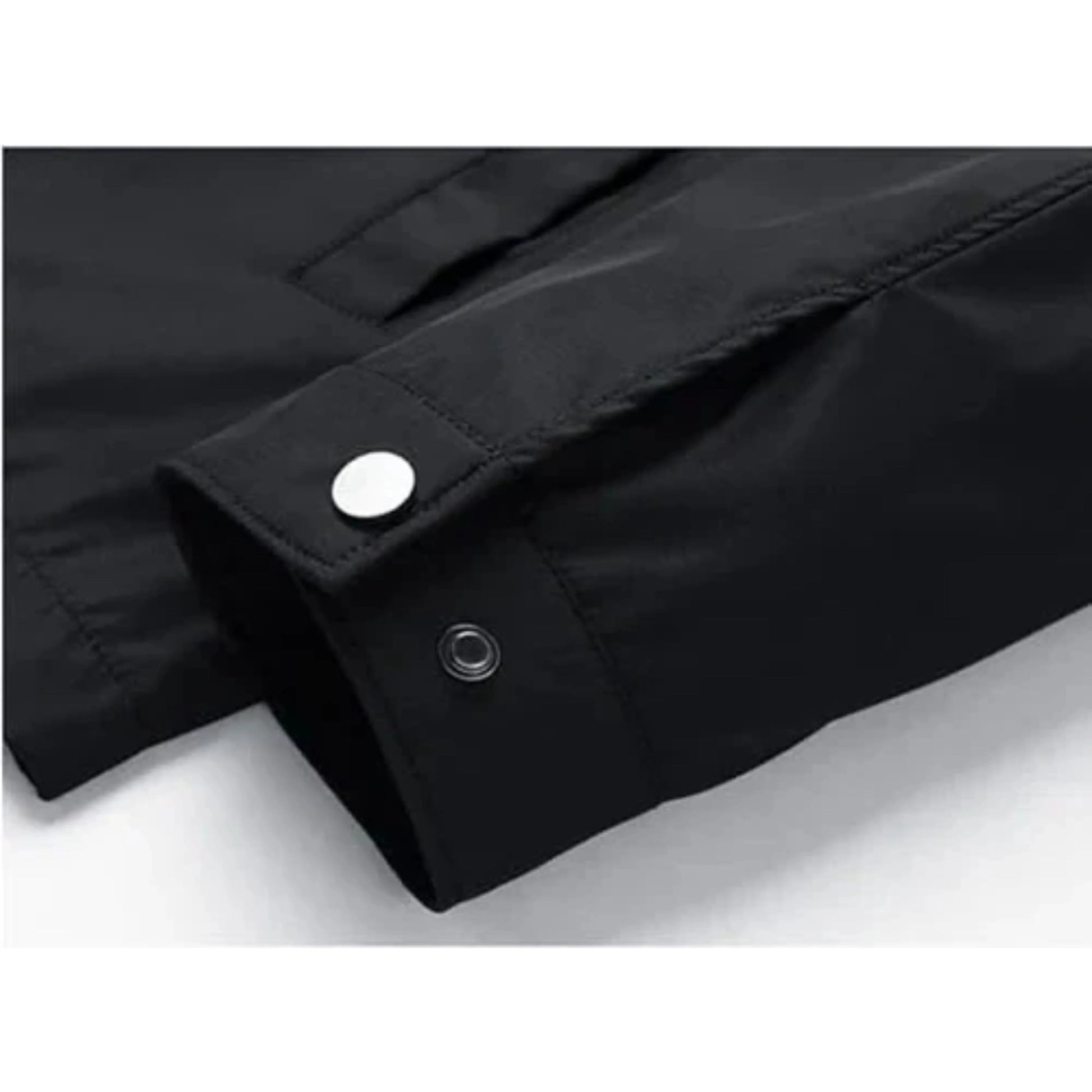 Trench Classique Homme – Imperméable Noir– Élégant et Confortable