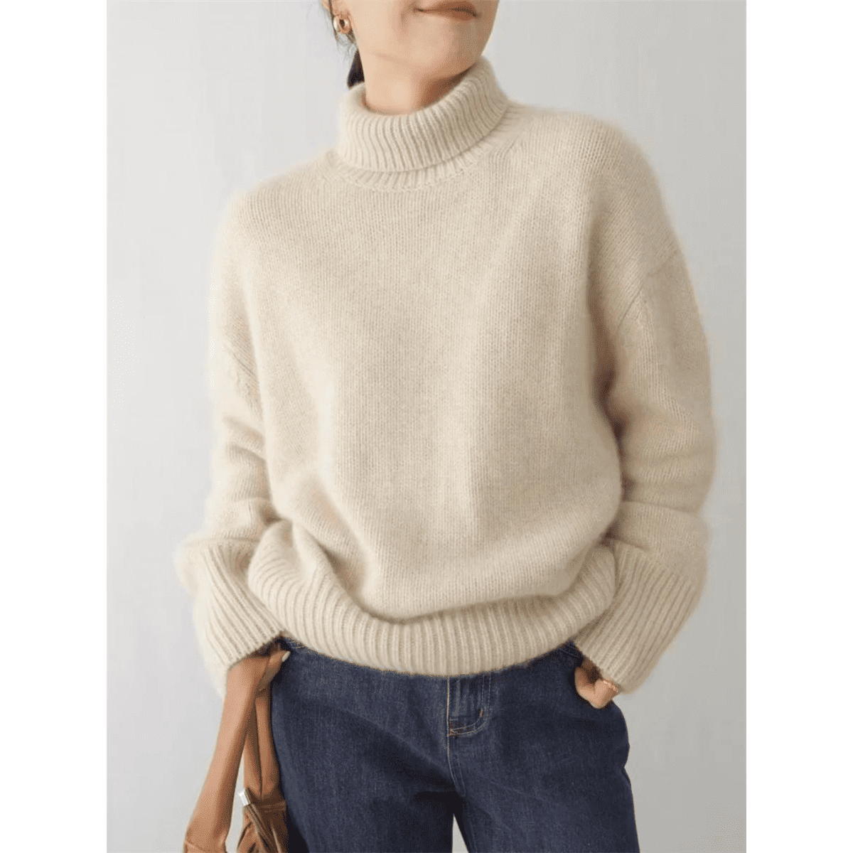 Sofia™ Woolen Turtleneck Sweater - by Cristian Moretti® Caliboot
