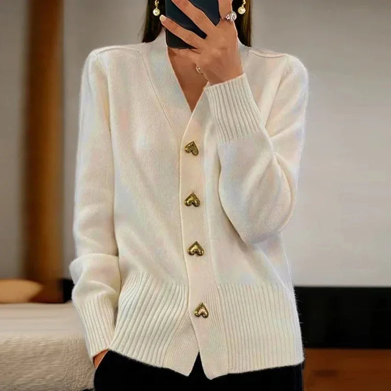 V-Neck Cardigan Sweater for Women – Stylish & Cozy Layering Piece 1