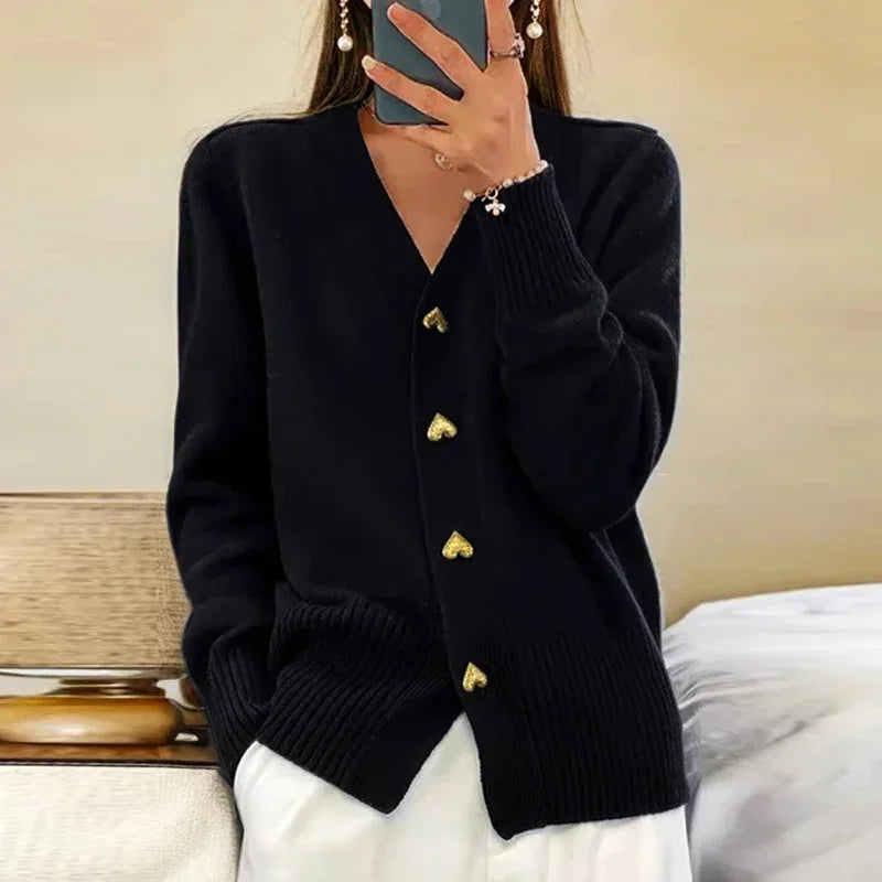 V-Neck Cardigan Sweater for Women – Stylish & Cozy Layering Piece 3