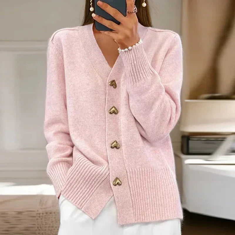 V-Neck Cardigan Sweater for Women – Stylish & Cozy Layering Piece 4