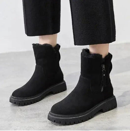 Velvet Snow Boots for Women – Cozy & Stylish Winter Footwear
