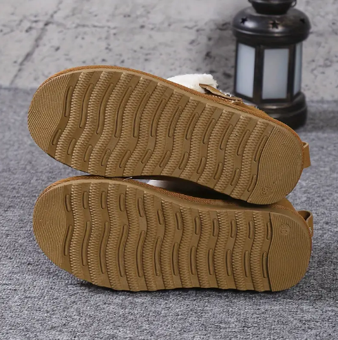 Velvet Slip-On Snow Boots for Women – Cozy & Stylish Comfort
